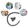 Srliya Cable Sleeve Organizer Coiled Wire Management Winding Tube Open Type with Clip 10meter Black (10mm) view 2