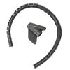 Srliya Cable Sleeve Organizer Coiled Wire Management Winding Tube Open Type with Clip 10meter Black (10mm) view 4