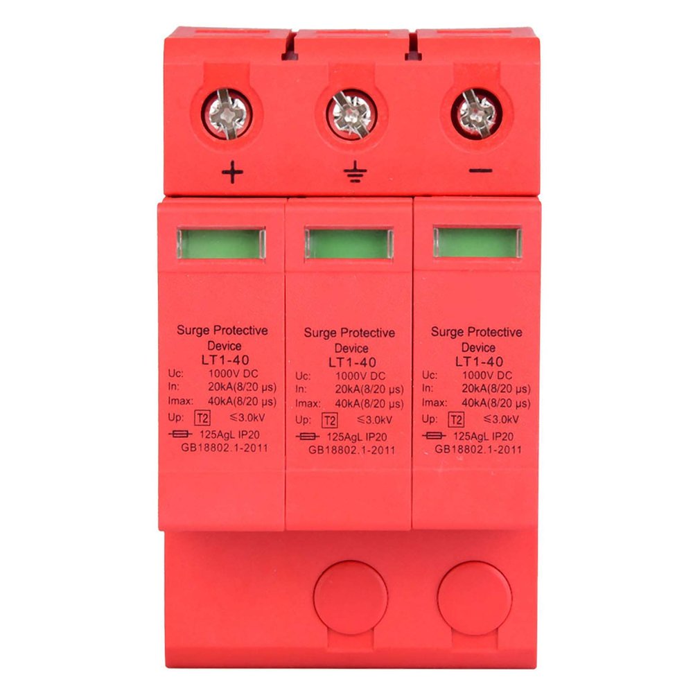 3P 3.0KV DC Protector,DC Power Protector Protective Device Installed in The Power End of Electric Equipment to The Power Cable from and (3p40ka)