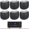 Audiosavings Bundle: (1) JBL VMA1240 Commercial/Restaurant 240W 70v Bluetooth Mixer/Amplifier Bundle with (6) ockville Wet-D4 Black Dual 4" Indoor/Outdoor Commercial/Restaurant 70V Speaker (7 Item) view 1