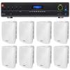 Audiosavings Bundle: (1) JBL VMA1240 Commercial/Restaurant 240W 70v Bluetooth Mixer/Amplifier Bundle with (8) Rockville WET-6W 70V 6.5" IPX55 Commercial Indoor/Outdoor Wall Speaker - White (9 Item) view 1
