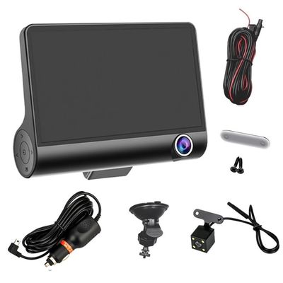 High-Definition 1080P Car Inches Video Recorder Auto Registrator with 3 Ways Cameras for Vehicle
