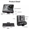 High-Definition 1080P Car Inches Video Recorder Auto Registrator with 3 Ways Cameras for Vehicle view 4