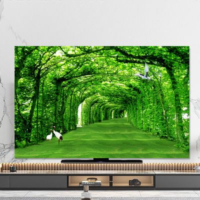 TV Cover Dust-Proof Cloth Household 55Inch 60Inch 70Inch Desktop TV Europe Decorative TV Cover Dust Cover Protective Cover(Size:70IN(161X96CM),Color:A)