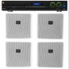 Audiosavings Bundle: (1) JBL VMA2120 2-Ch. Commercial/Restaurant 120W 70V Bluetooth Amplifier Bundle with (4) JBL Control 25-1 5.25" 30w 70v Wall-Mount Commercial Restaurant/Bar Speakers (5 Item)