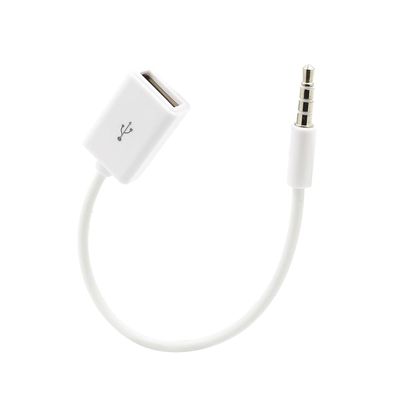 3.5mm Car Cable Male Car AUX Plug to USB 2.0 Female Converter Adapter