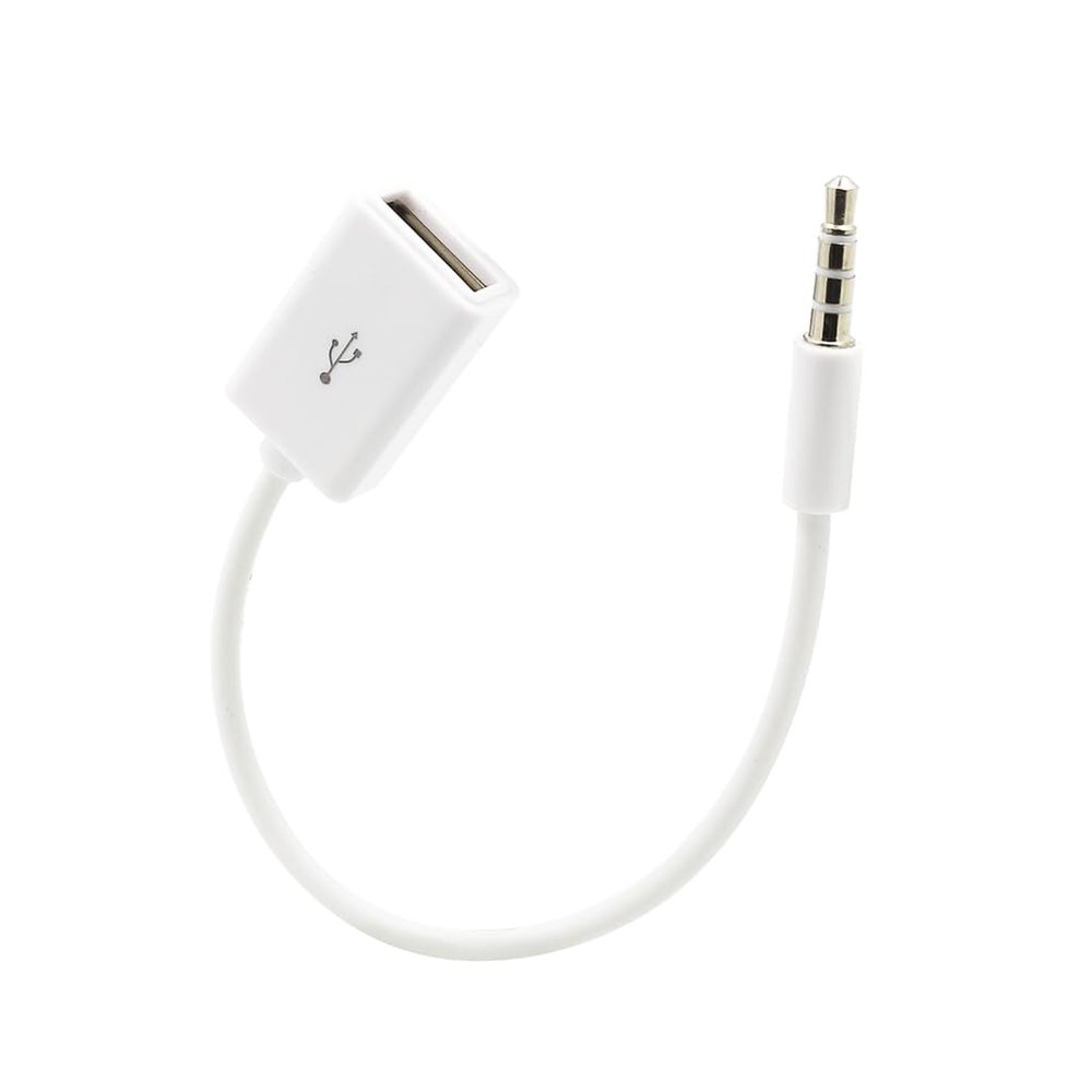 3.5mm Car Cable Male Car AUX Plug to USB 2.0 Female Converter Adapter