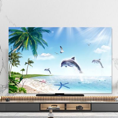 TV Cover Dust-Proof Cloth Household 55Inch 60Inch 70Inch Desktop TV Europe Decorative TV Cover Dust Cover Protective Cover(Size:45-48IN(110X65CM),Color:B)