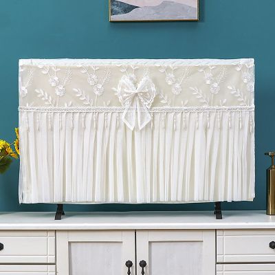 EHYXTEGX Indoor Television Dust Proof Cover Lace, Antistatic Dust Covers, Breathable Dust Cover with Modern Design, Lace TV Screen Protector Cloth(Color2,47-50inch)