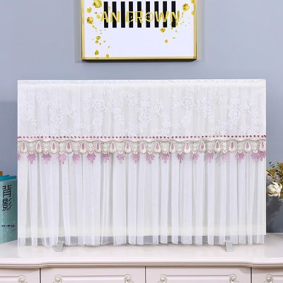 EHYXTEGX Indoor Television Dust Proof Cover Lace, TV/Computer Screen Dust Protection Cover, Antistatic Television Monitors Dust Proof Cover, Gauze Lace Tv Cover(Color4,32inch)