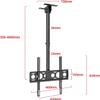 Universal TV Stand Multifunction Ceiling TV Mount Bracket, for 26-60 Inch TVs Up to 110 Lbs, Max VISA 400x400, Can Adjustable Tilt Swivel, Black TV Mount TV Stand view 2