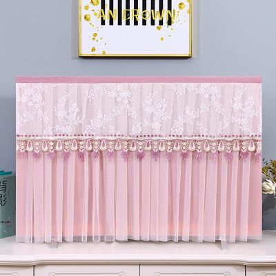 EHYXTEGX Indoor Television Dust Proof Cover Lace, TV/Computer Screen Dust Protection Cover, Antistatic Television Monitors Dust Proof Cover, Gauze Lace Tv Cover(Color2,67-70inch)