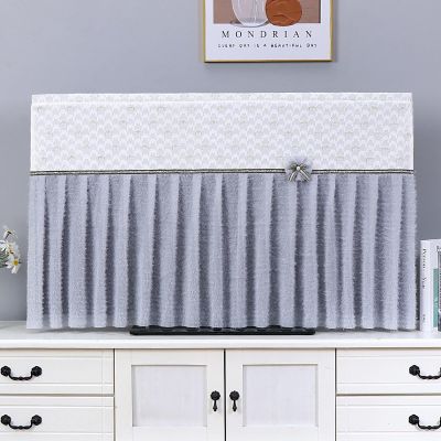 EHYXTEGX Lace Tv Cover Dust Cover, Indoor TV/Computer Screen Dust Protection Cover, Breathable Dust Cover with Modern Design, Decor TV Dustproof Cover for Indoor(Color1,70inch)
