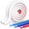 Wall Cord Hider - Flexible Cable Concealer for Mounted TVs, Self-Adhesive, W0.59inxH0.39in, White view 1