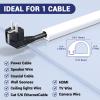 Wall Cord Hider - Flexible Cable Concealer for Mounted TVs, Self-Adhesive, W0.59inxH0.39in, White view 2