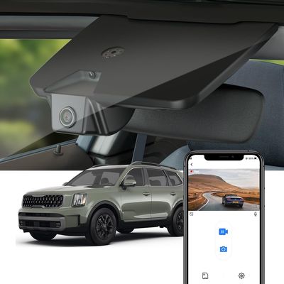 Fitcamx 4K Dash Cam Suitable for Kia Telluride 2023-2025 (Part NO#S9300), OEM Factory Look, UHD 2160P Video, Built-in WiFi & APP, Loop Recording, G-Sensor, Night Vision, Plug & Play, 64GB Card
