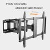 Universal TV Stand TV Stand Base Wall-Mounted TV Bracket Full Motion Articulating Arms Extension Tilt Rotation TV Bracket Heavy-Duty Steel TV Bracket, Max VESA 900x600mm Up to 176lbs Tv Stand Mount view 2