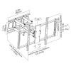 Universal TV Stand TV Stand Base Wall-Mounted TV Bracket Full Motion Articulating Arms Extension Tilt Rotation TV Bracket Heavy-Duty Steel TV Bracket, Max VESA 900x600mm Up to 176lbs Tv Stand Mount view 4