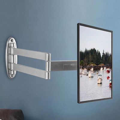 WHHBDB Universal TV Stand Generic TV Wall Mount Bracket for Most 12-24 Inch TVs Monitors, Swivel and Tilt TV Mount Up to 10kg/22lbs, Max VESA 100x100mm, Silver TV Mount TV Stand