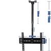 WHHBDB Universal TV Stand Multifunction TV Ceiling Mount, Height Adjustable Flat Slope Ceiling TV Wall Bracket, for Most 26-55 Inch TV, with Tilt Swivel Rotate Arm TV Mount TV Stand view 2