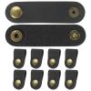 PATIKIL Leather Cord Organizer Cable Straps, 10Pcs 8x2cm Portable Cable Leather Clips USB Holder Earphone Cord Management for Cable, Wire, Black view 1