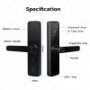 Hebralytic Ttlock APP Remote Control Smart Fingerprint Card Password Code Lock with Key Lock Mortise(Copper,240-6085) view 4