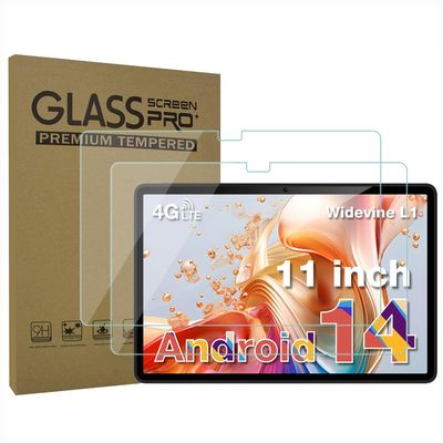 AKNICI 2-Pack Tempered Glass Screen Protector for DOOGEE T30E Android 14 Tablet 11 inch, Ultra Clear Transparency Anti-Scratch 9H Hardness
