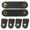 PATIKIL Leather Cord Organizer Cable Straps, 6Pcs 8x2cm Portable Cable Leather Clips USB Holder Earphone Cord Management for Cable, Wire, Black view 1