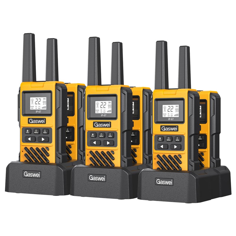 G1pro Profressional Walkie Talkies for Adults, Rechargeable Two Way Radios Long Range, 2 Way Emergency Radio, Waterproof, Shock Resistant (6 Pack)