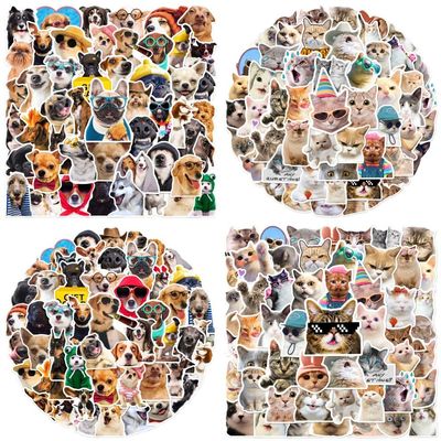 100 pcs/Set Cute Kawaii Funny & Dog Theme Mini Stickers,Vinyl Waterproof Stickers for Water Bottle, Laptop, Scarpbook, Skateboards, Christmas Halloween Birthday Party Favors Gift/Deco
