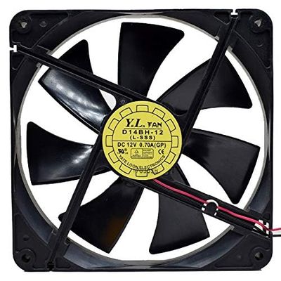 AJSWISH D14BH-12 12V Fan D14BH-12 12V 0.70A 14014025mm 2-Wire Cooling Fan