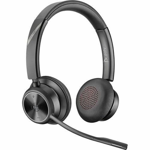 HP Poly Savi 7300 Office Headset - Stereo - Wireless - DECT 6.0-590 ft - 20 Hz to 20 kHz - Over-the-Head - Binaural - Ear-Cup - Noise Cancelling Microphone