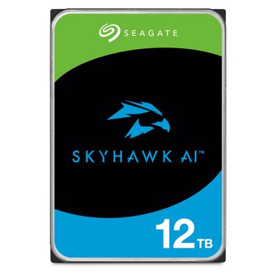 Seagate Skyhawk AI 12TB Video Internal Hard Drive HDD  3.5 Inch SATA 6Gb/s 256MB Cache for DVR NVR Security Camera System with in-House Rescue Services  Frustration Free Packaging (ST12000VE003)