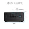 ASUS NUC 13 Pro Slim Barebone with Intel 13th Gen Core i7-1360P, Up to 64GB DDR4 RAM, Triple Storage Design, Thunderbolt 4, Wi-Fi 6E & Bluetooth 5.3, with VESA Mount Included view 3