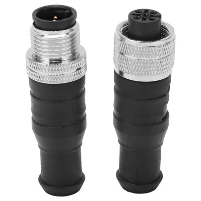 Bnineteenteam 1 Pair Backbone Cable Terminator, NMEA2000 Male Female Terminator Resistor 5Pin Thread IP67 for Lowrance Networks