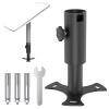 FOVYNA Mount with Pipe Adapter Fit Starlink Gen2,Short Bracket Accessories Compatible with Starlink V2 Dish Antenna,Starlink Roof Pole Mounting Kit for Outdoor,Yacht,Courtyard, Black view 1