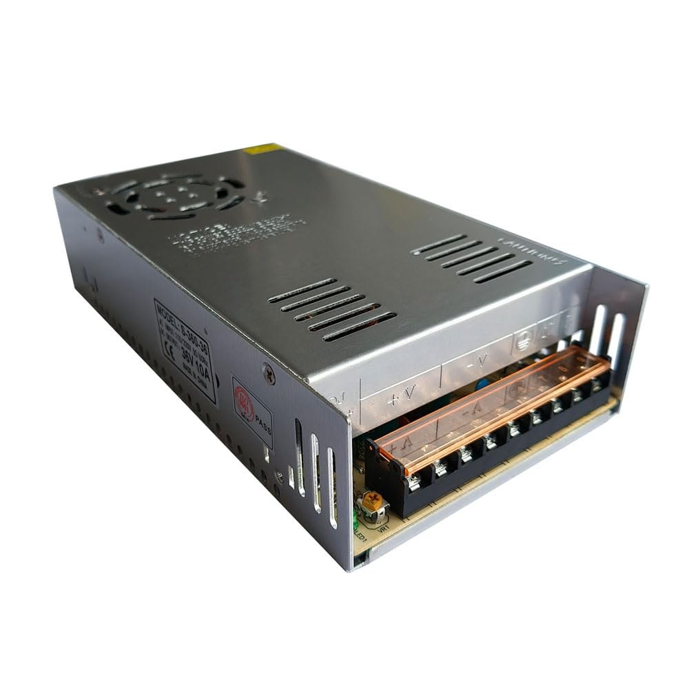 Henxlco AC 110V/220V to DC 36V 10A 360W Universal Regulated Switching Power Supply Adapter Transformer Driver Converter for LED Strip Light, Security Camera System, Computer Project