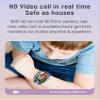 4G GPS Smart Watch for Kids GPS Tracker Phone Watch Whatsapp Video Call SOS Alarm Voice Chat Message and Text Real-Time Tracking Smartwatch for Age 3-15 Gift Blue&Black view 4