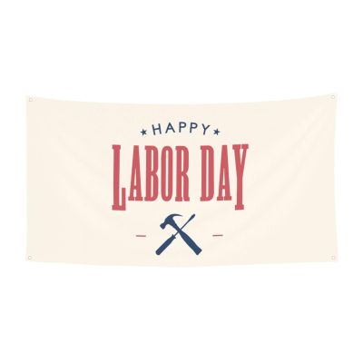Happy Labor Day Banner Decorations Backdrop Photography Background 71 * 35 Inches Yard Outdoor Welcome Poster Sign For Party Supplies Holiday