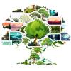 100PCS Forest Adventure Stickers Waterproof Vinyl Nature Sticker for Water Bottles Laptops Gear Scrapbooks Luggage Helmet Skateboard Snowboard Guitar- Perfect for Teens and Adults Nature Enthusiasts view 4