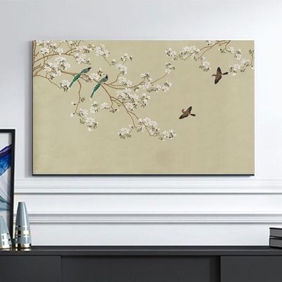 DirectNine Basics Creative 32-65in Indoor TV Cover,Screen Protector Landscape Painting TV Dust Cover For LCD LED Flat Screens Dustproof Cloth(Size:52in(125x75cm),Color:C)