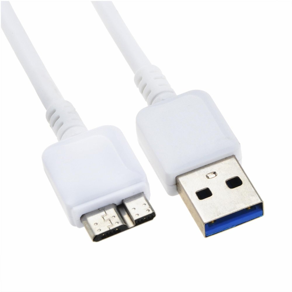 FITE ON White USB 3.0 Cable Compatible with D3 Station 2TB HX-D201TEBK External Hard Drive
