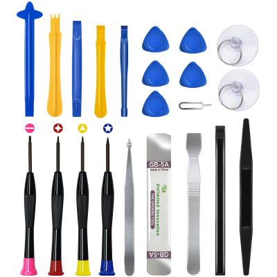 22 Piece Professional Electronics Opening Pry Screwdriver Set Multiple Functions Tool Repair Kit, for Cellphone iPhone Laptops Tablets Pry Open Replace Screen Battery and More