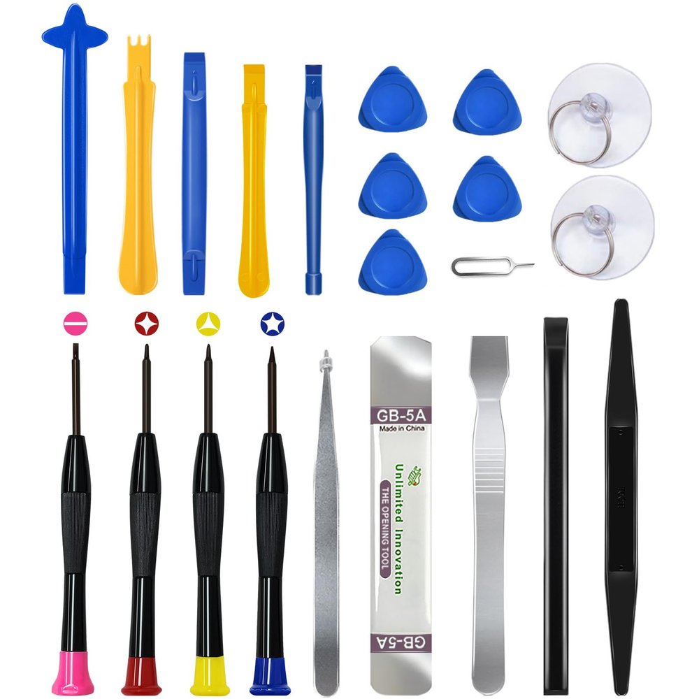 22 Piece Professional Electronics Opening Pry Screwdriver Set Multiple Functions Tool Repair Kit, for Cellphone iPhone Laptops Tablets Pry Open Replace Screen Battery and More