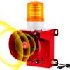 Saladulce 130dB Industrial Siren Alarm - Adjustable Volume & Tone, IP65 Waterproof Outdoor Alarm with Strobe Light for Warehouse, Office, Port, and Machinery (110, Volts) view 1