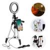 XHTLLO 5.7 Inch Adjustable Annulus Light with Tripod Mobile Phunique Stand Holder, Fill Light for Photography, Video Recording, and Live Streaming view 2
