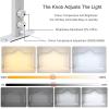 Half Moon Light for Nail Desk, 34.5In Foldable Square Nail Tech Lamp with Phone Holder, 3000-6000K Dimmable Half Moon Manicure Light for Lash Eyelash Extension, Tattoo, Eyebrows, Crafts (White, A) view 4