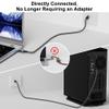 USB to Ethernet Cable 0.5 FT, USB 3.0 A Male to RJ45 Male Cord, Directly Connected, Aluminum Portable Gigabit LAN Network Cable for Laptop, PC, Switch, More, Braided Cable with 5 Pcs Ties view 2