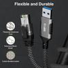 USB to Ethernet Cable 0.5 FT, USB 3.0 A Male to RJ45 Male Cord, Directly Connected, Aluminum Portable Gigabit LAN Network Cable for Laptop, PC, Switch, More, Braided Cable with 5 Pcs Ties view 4