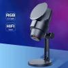 JDXQBLD RGB Gaming Microphone Desktop USB Condenser Multi Function Gaming Mic for PC Computer Laptop Video (D As Shown) (D As Shown) view 2